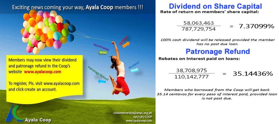 2012 Dividends and Patronage Refund