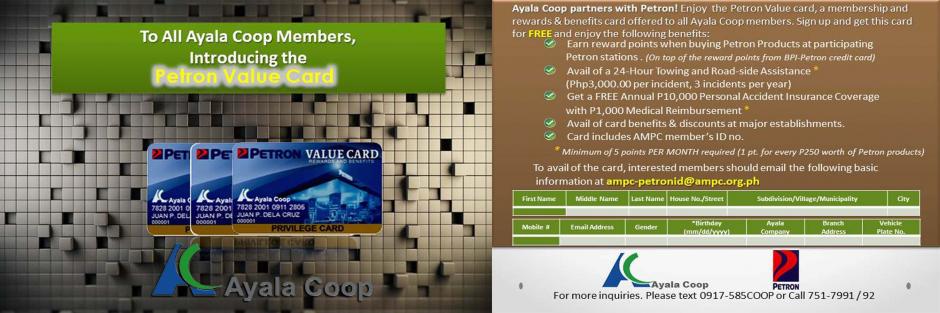 Ayala Coop Petron ID card